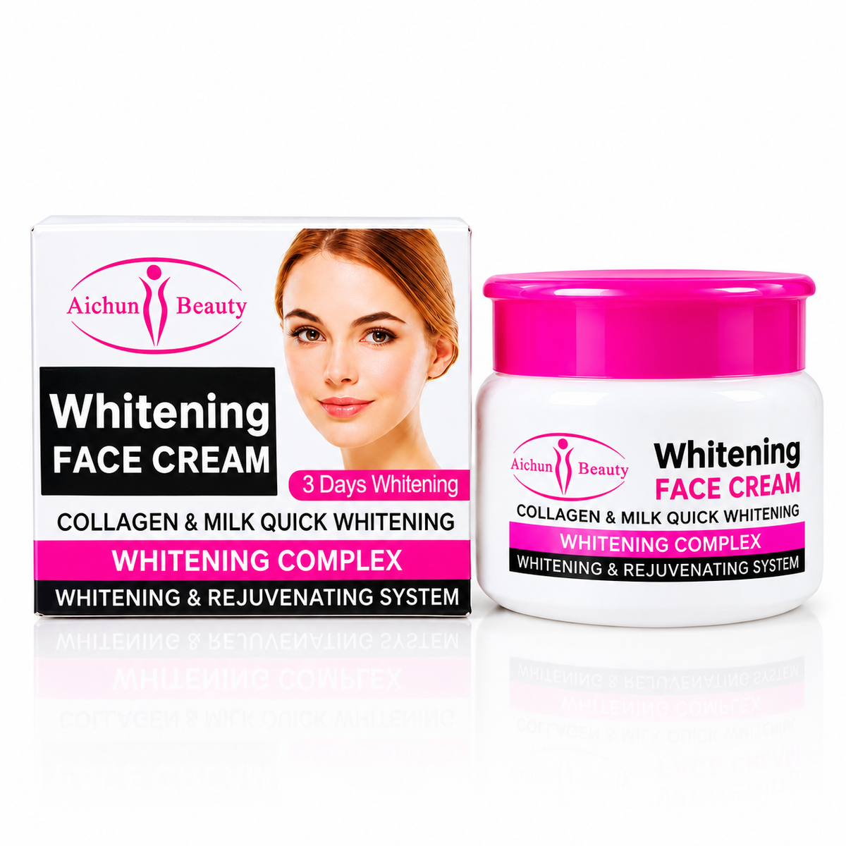 Aichun Beauty Collagen & Milk Whitening Face Cream – Skin Brightening & Moisturizing Cream