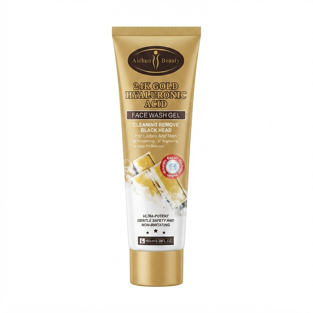Aichun Beauty 24K Gold Hyaluronic Acid Face Wash Gel - 100ml