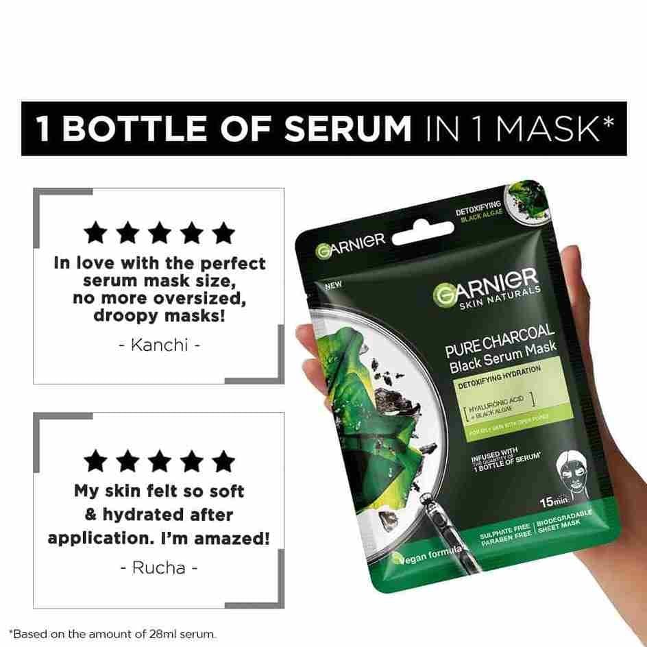 Garner, Pure charcoal face sheet mask