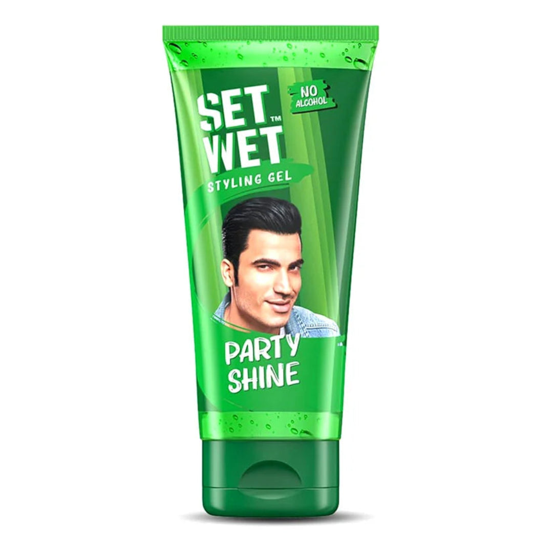 Set wet hair styling gel,Party shine, GREEN,100gm