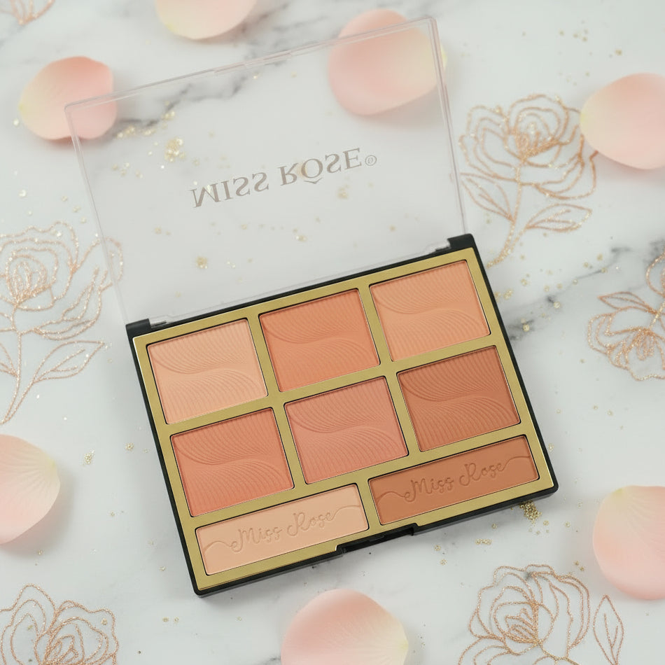 Miss rose 6-colors blush & 2 colors contour