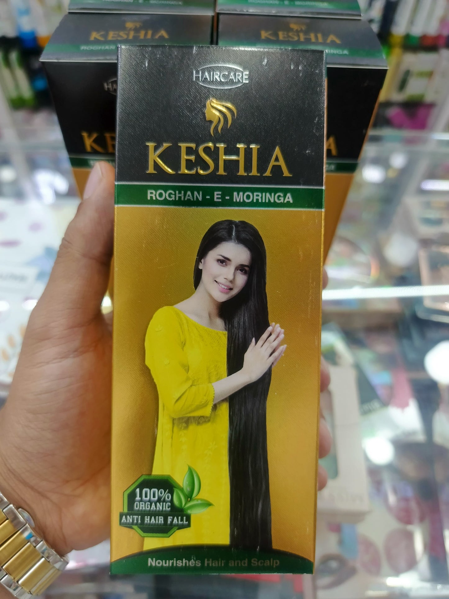 Keshia rogan & moringa hair oil with comb cap 120ml