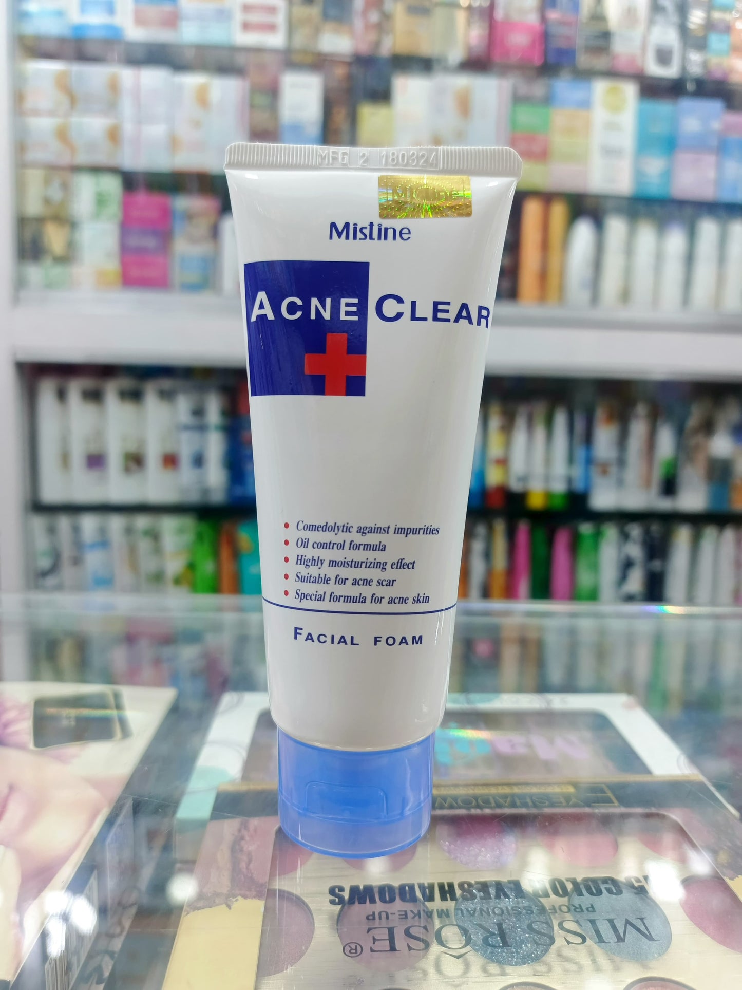 Mistine, acne clear + facial foam face wash