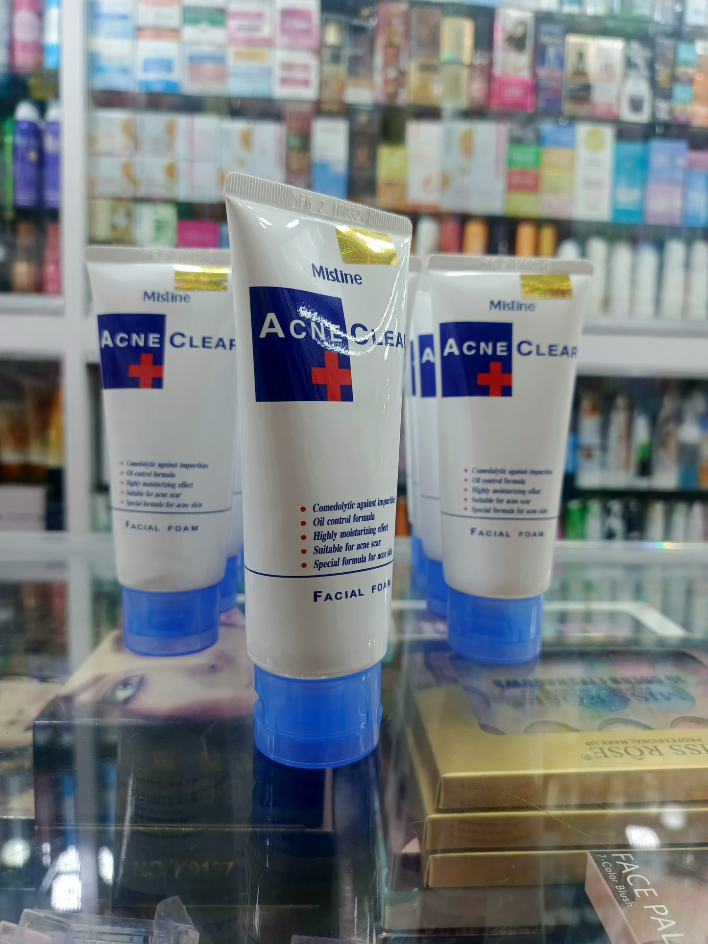 Mistine, acne clear + facial foam face wash