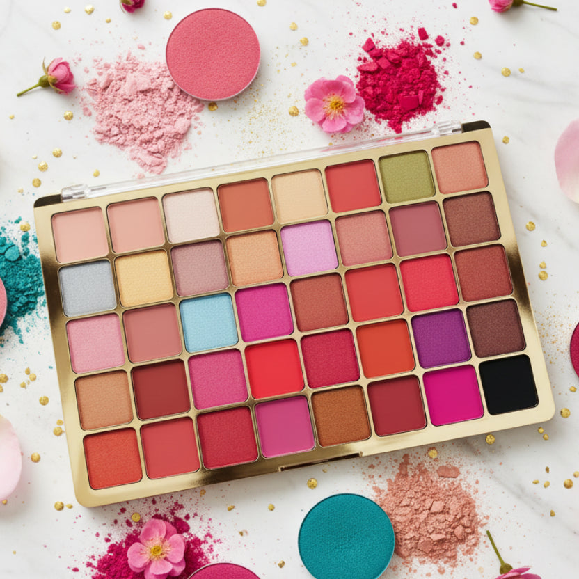 Miss rose, 40 color matte, shimmer eyeshadow palette