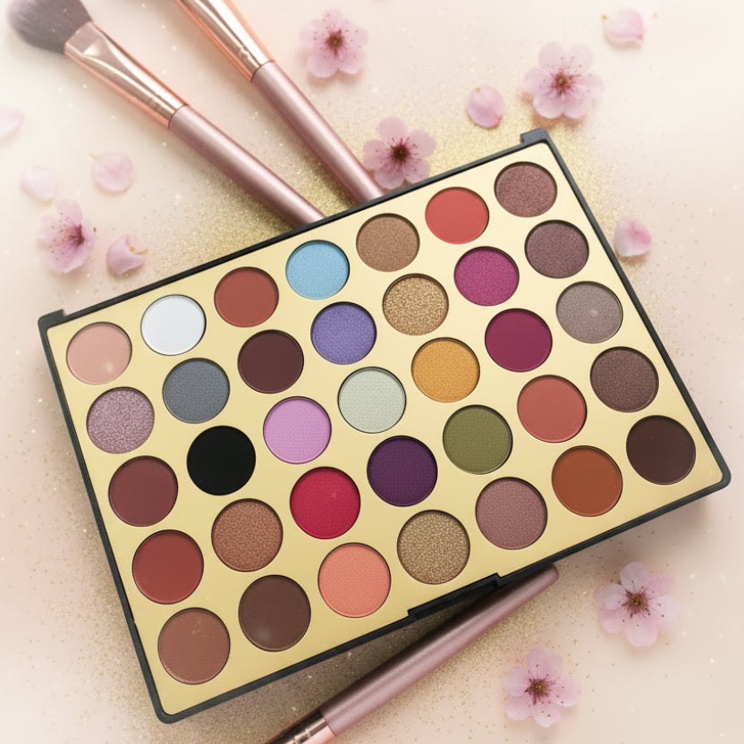 Miss rose, 35 color high gloss & matte eye shadow