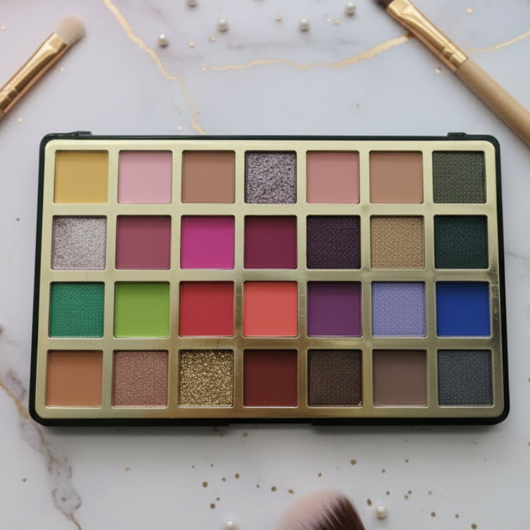 Miss rose, 28 color eye shadow palette, limited edition, (PINK)