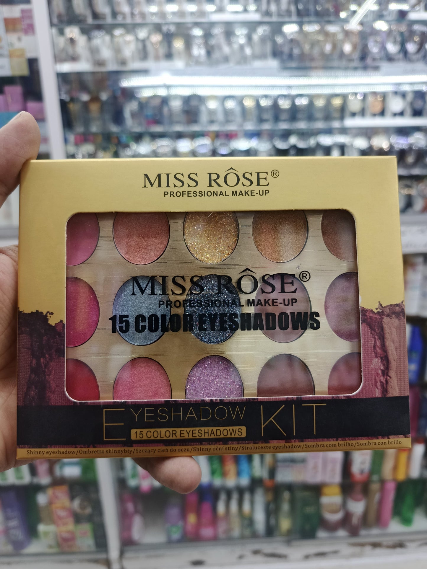Miss rose, 15 color eye shadow palette (GOLDEN)