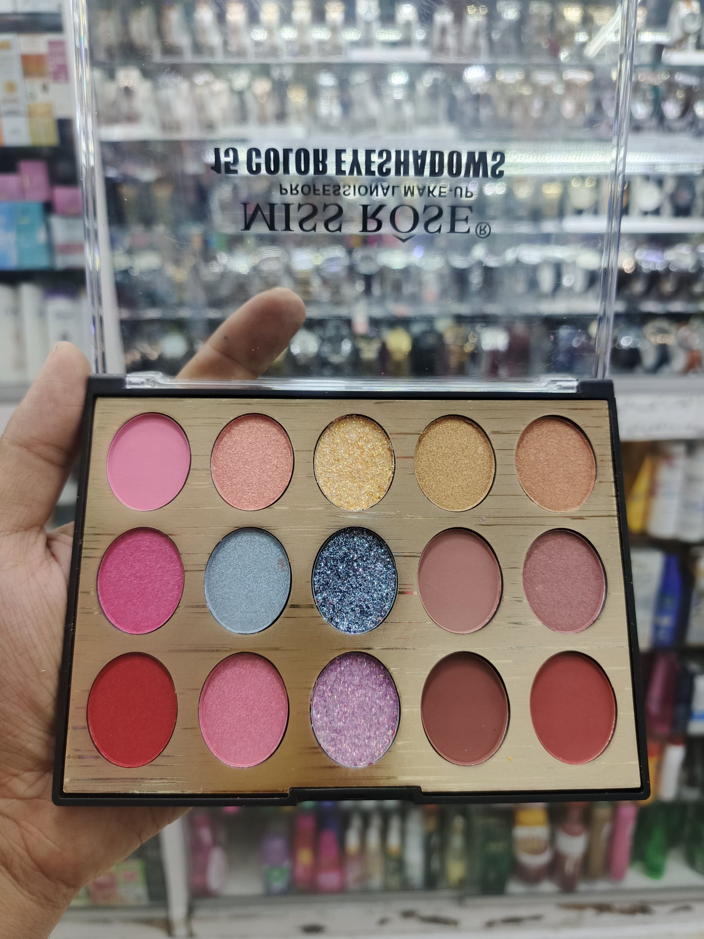 Miss rose, 15 color eye shadow palette (GOLDEN)