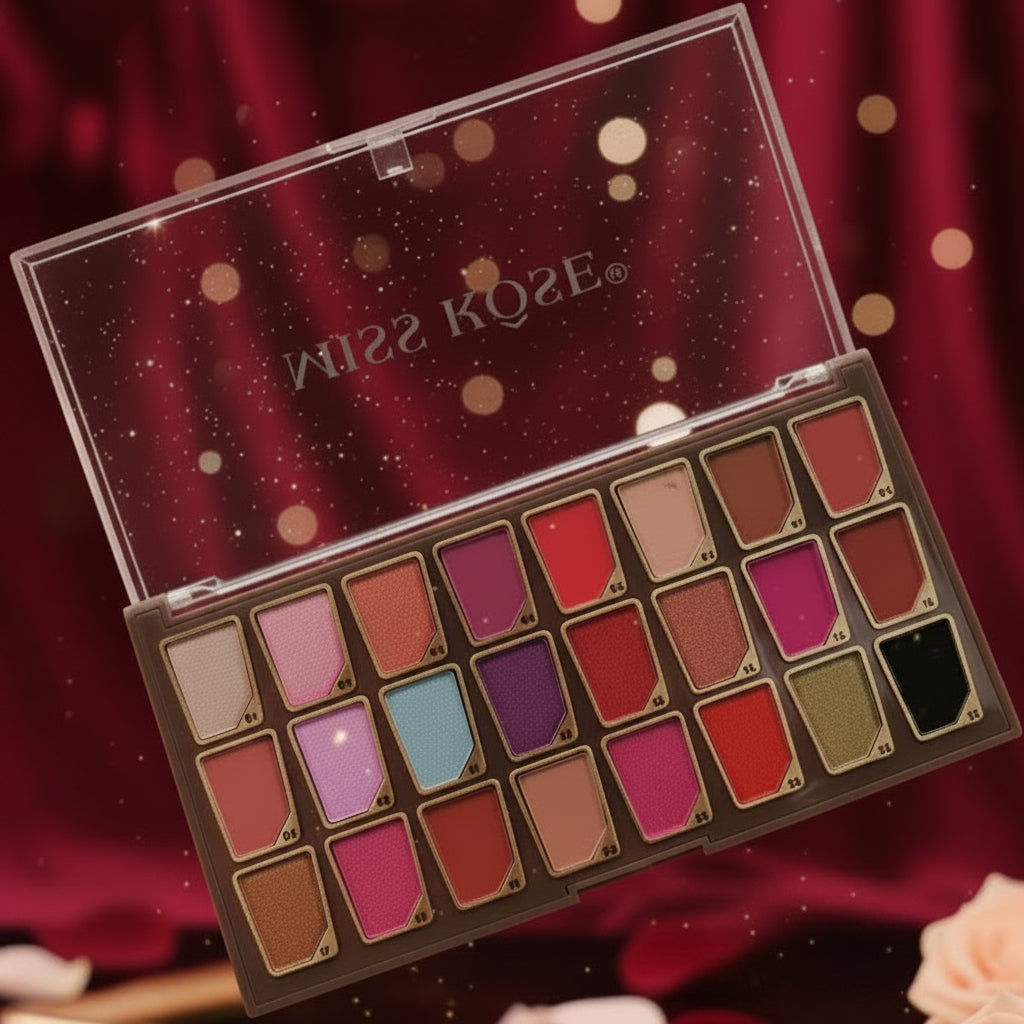 Miss rose, 24 color eye shadow palette (RED)