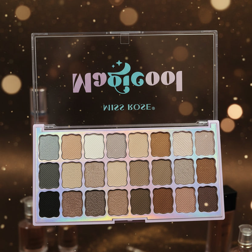 Miss rose, Magicool, 24 color eyeshadow palette (BRWON)