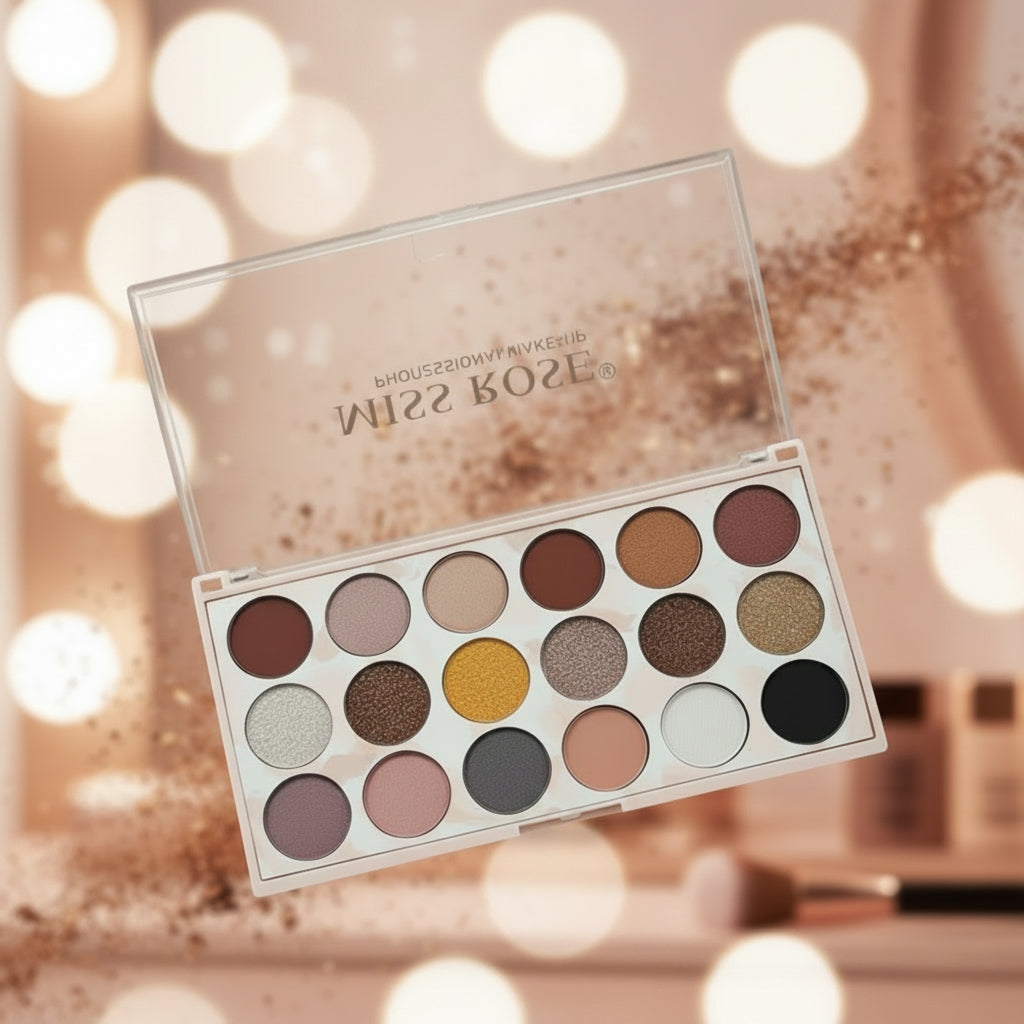 Miss rose, 12 color eyeshado & 6 color glitter