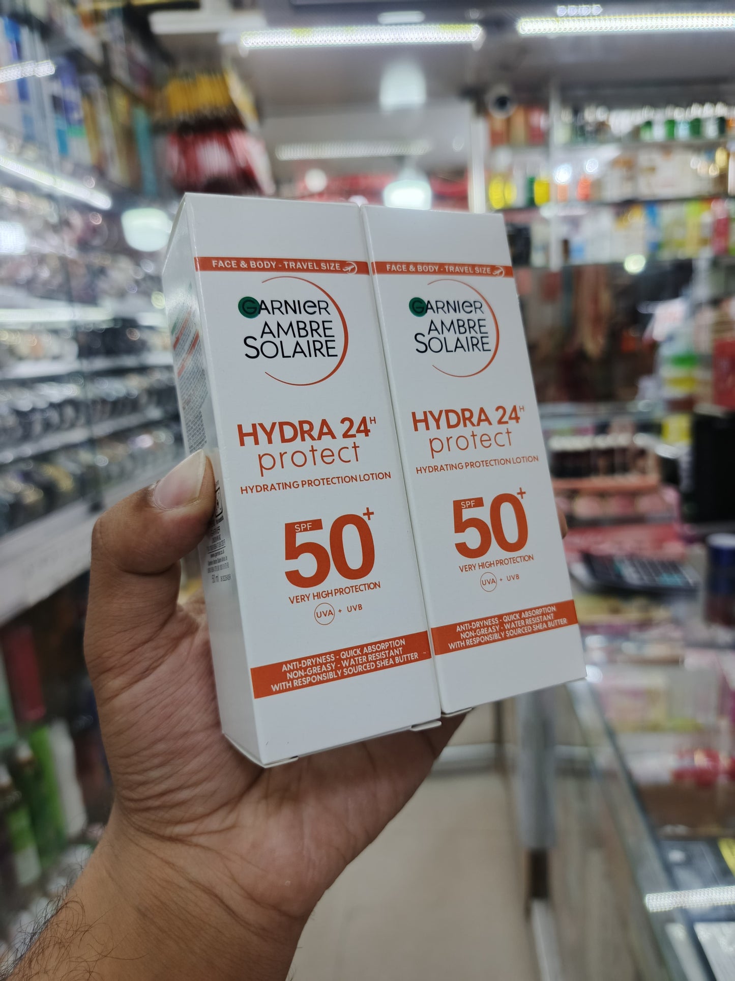 Garnier, Ambre solaire, hydra 24H protect, sunblock,sunscreen, SPF-50