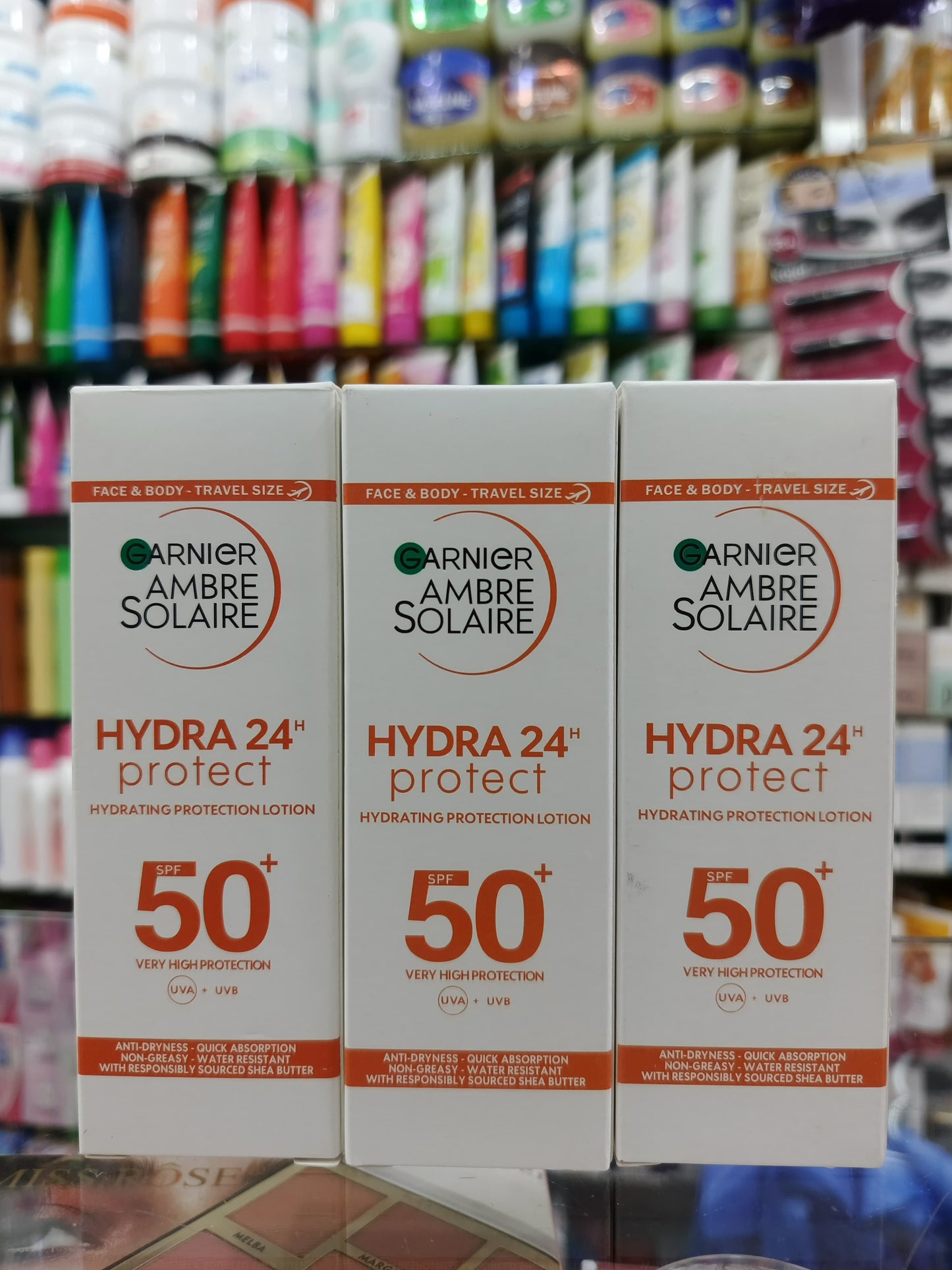 Garnier, Ambre solaire, hydra 24H protect, sunblock,sunscreen, SPF-50