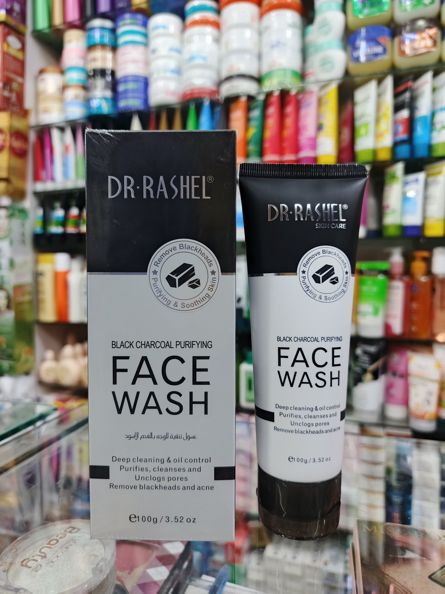 Dr-rashel, Black charcoal purifying face wash, 100gm