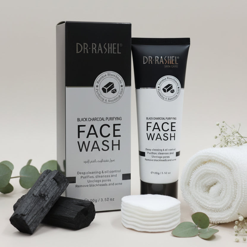 Dr-rashel, Black charcoal purifying face wash, 100gm
