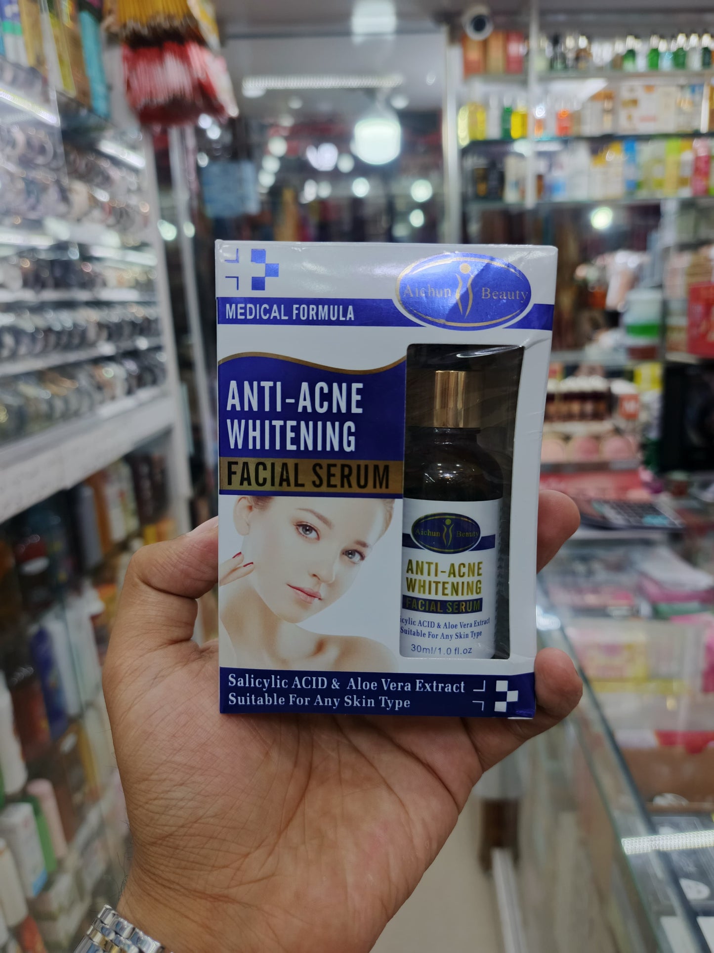 Aichun beauty, Anti-acne + whitening face serum, 30ml