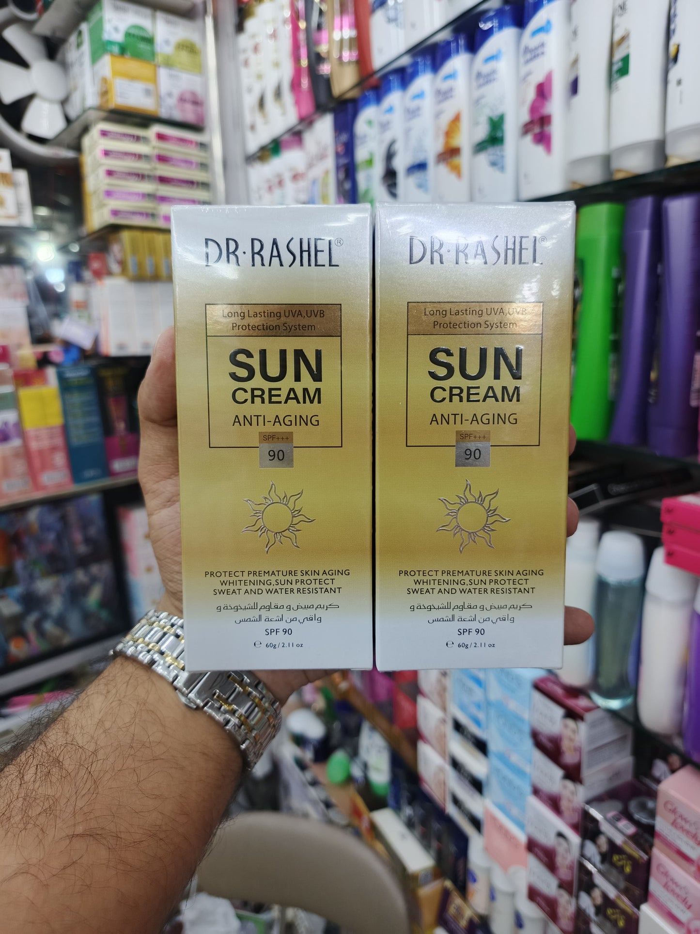 Dr-rashel, Anti-aging sun cream, sun block, sun screen, SPF-90, 60gm