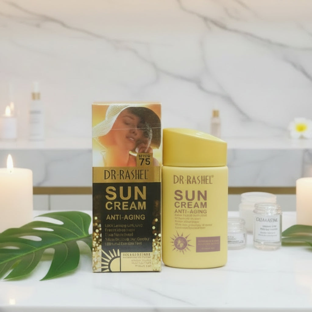 Dr-rashel, Anti-aging sun cream, sun block, sun screen, SPF-75, 80gm