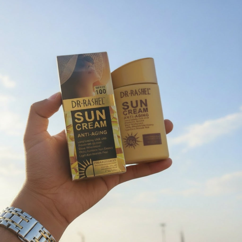 Dr-rashel, Anti-aging sun cream, sun block, sun screen, SPF-100, 80gm