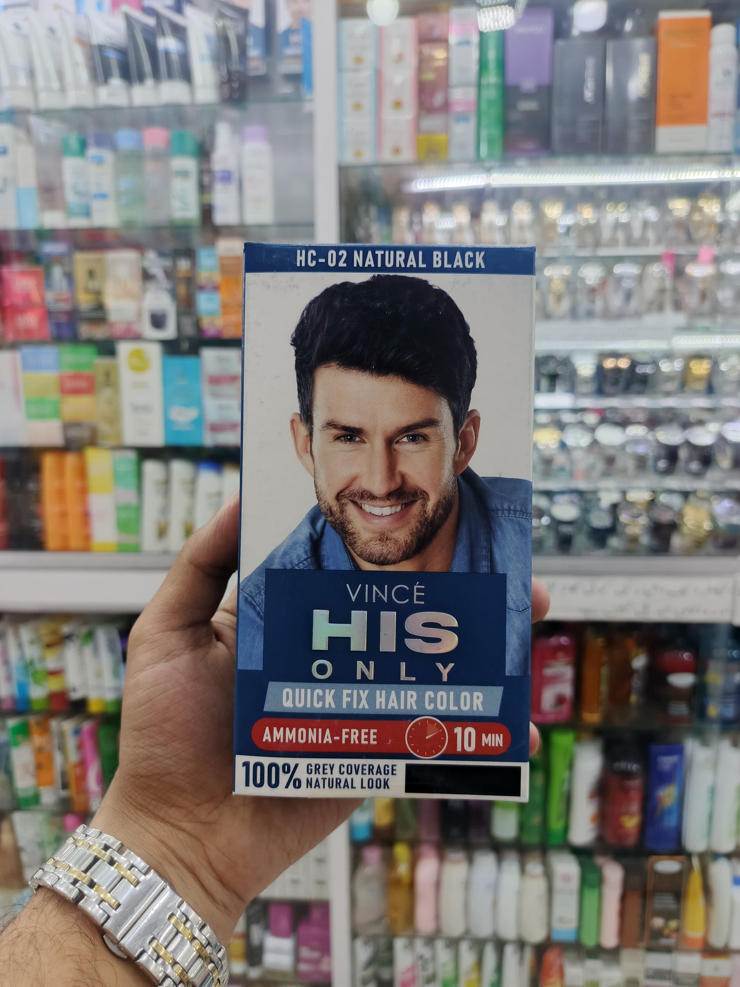 Vince, His only quick fix hair color, HC-02, NATURAL BLACK