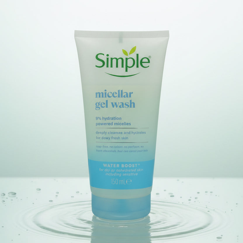 Simple, Micellar Gel wash,9% hydration powered micelles, 150ml