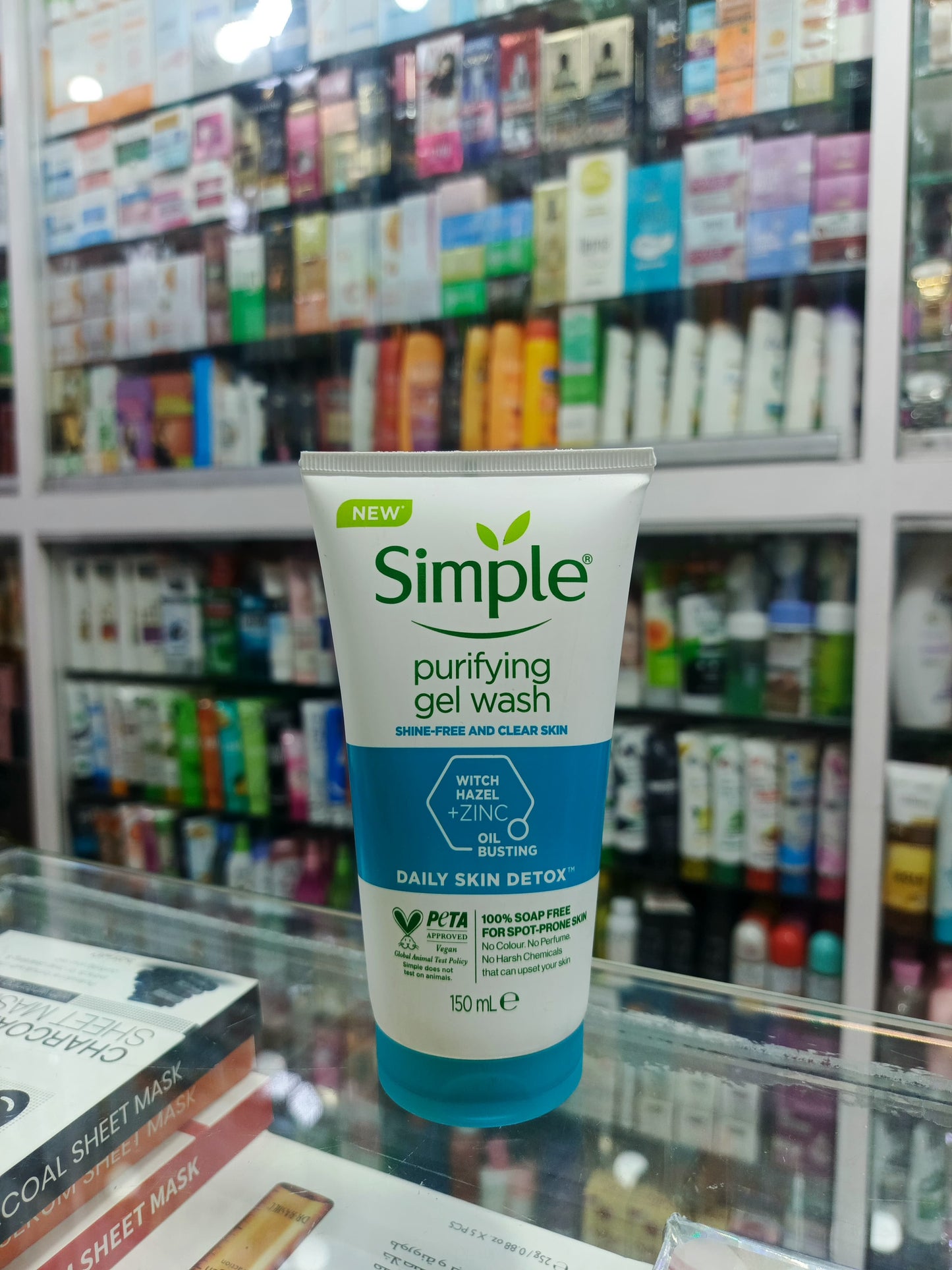 Simple, Purifying gel wash, WItch hazel + zinc, 150ml