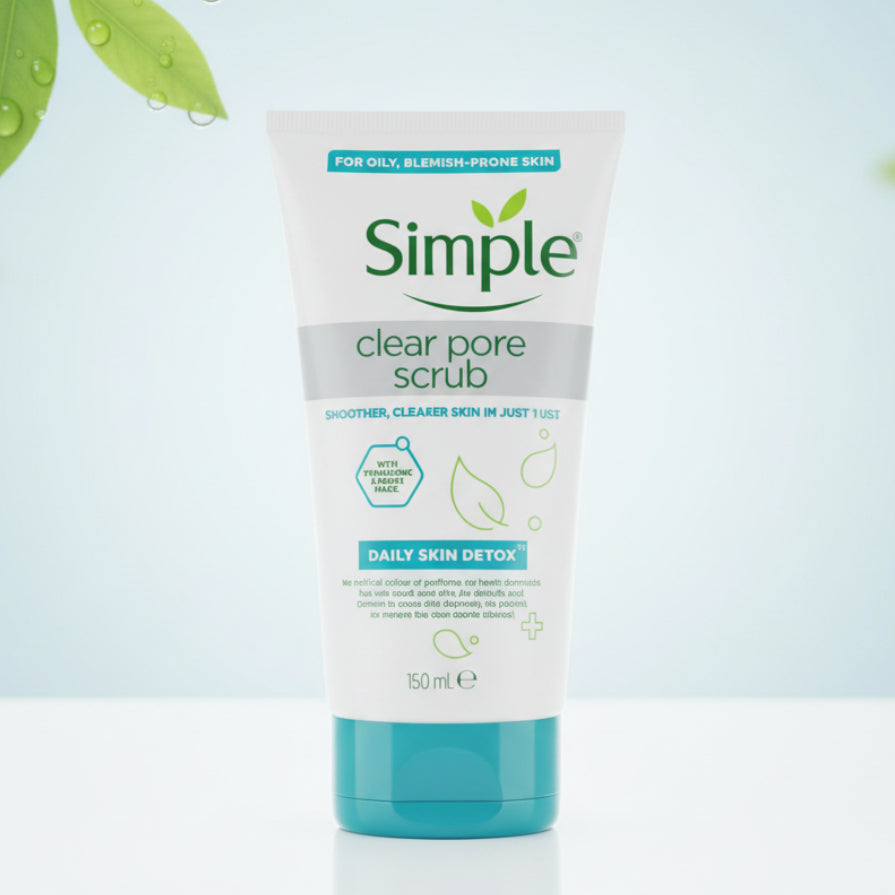 Simple, Clear pore scrub, 150ml