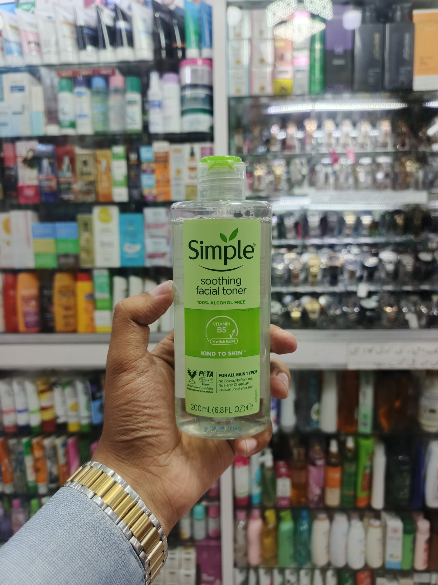 Simple, Facial toner,Vitamin B5+witch hazel, 200ml