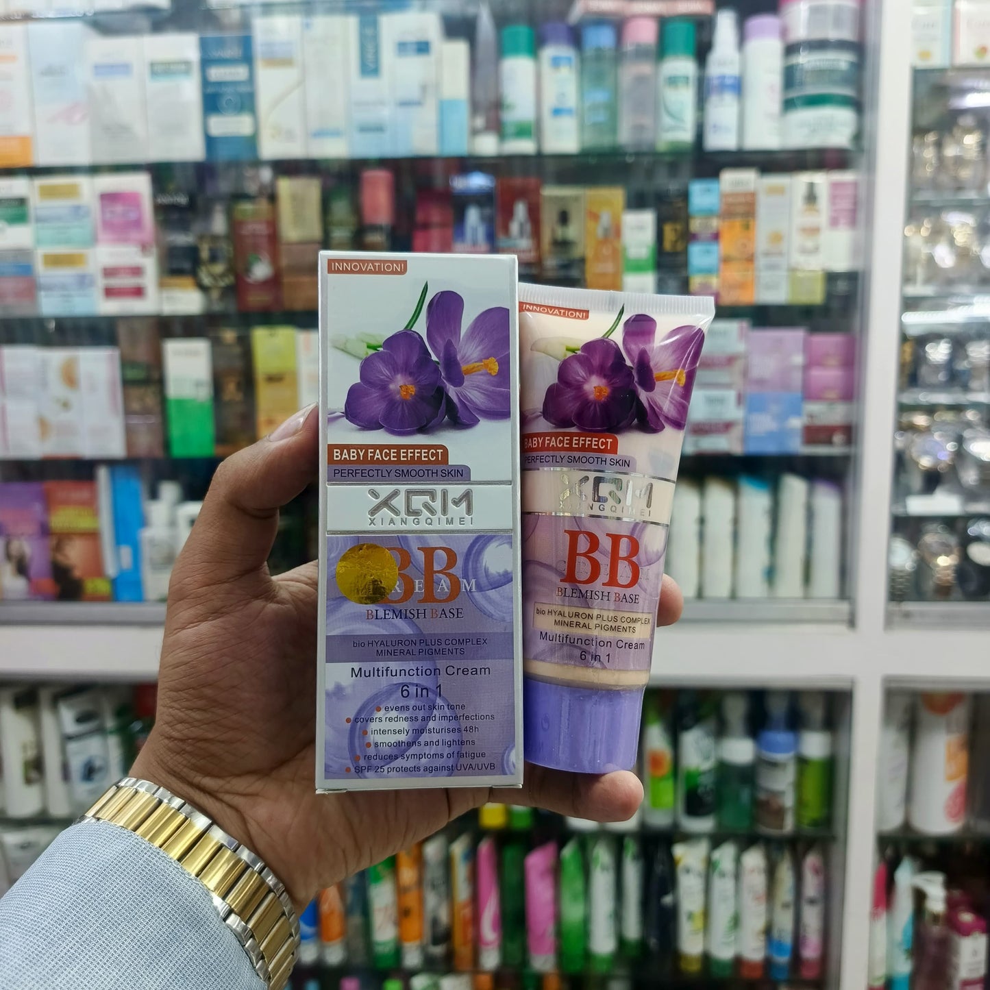 XQM BB Cream Blemish Base Multifunction 6 in 1 Lavender