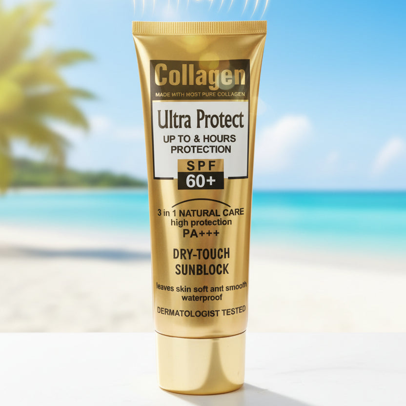 Fruit of wokali, Collagen ultra protect, dry touch sunblock, SPF-60