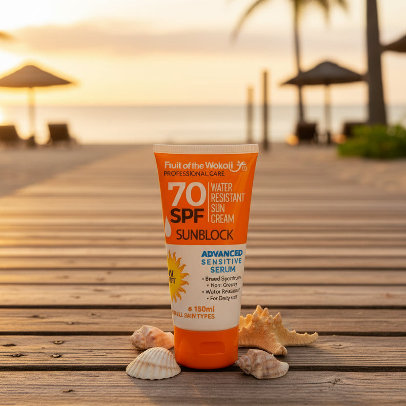 Fruit of wokali, Sunblock with advanced serum, SPF-70, 150ml