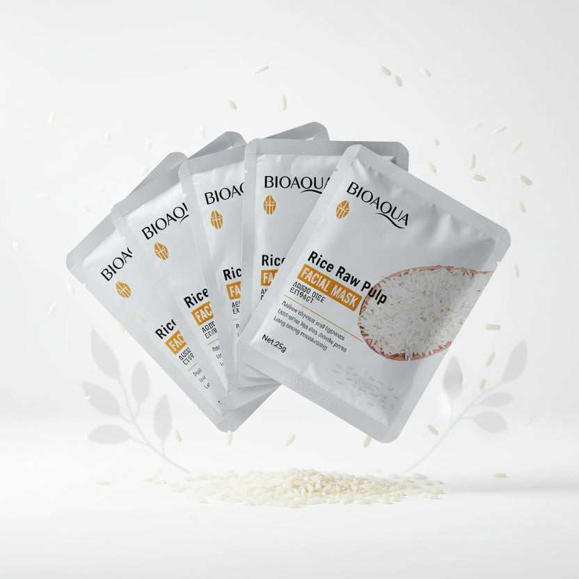 Bioaqua, Rice raw pulp. face sheet mask