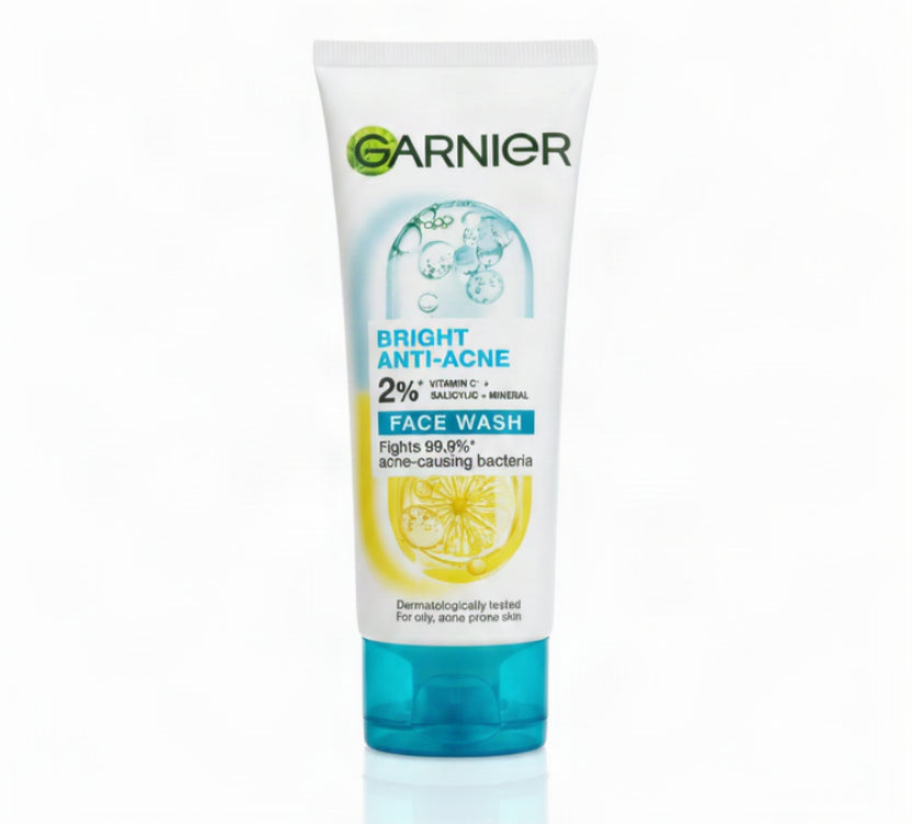 Garnier Bright Anti-Acne Face Wash 100ml