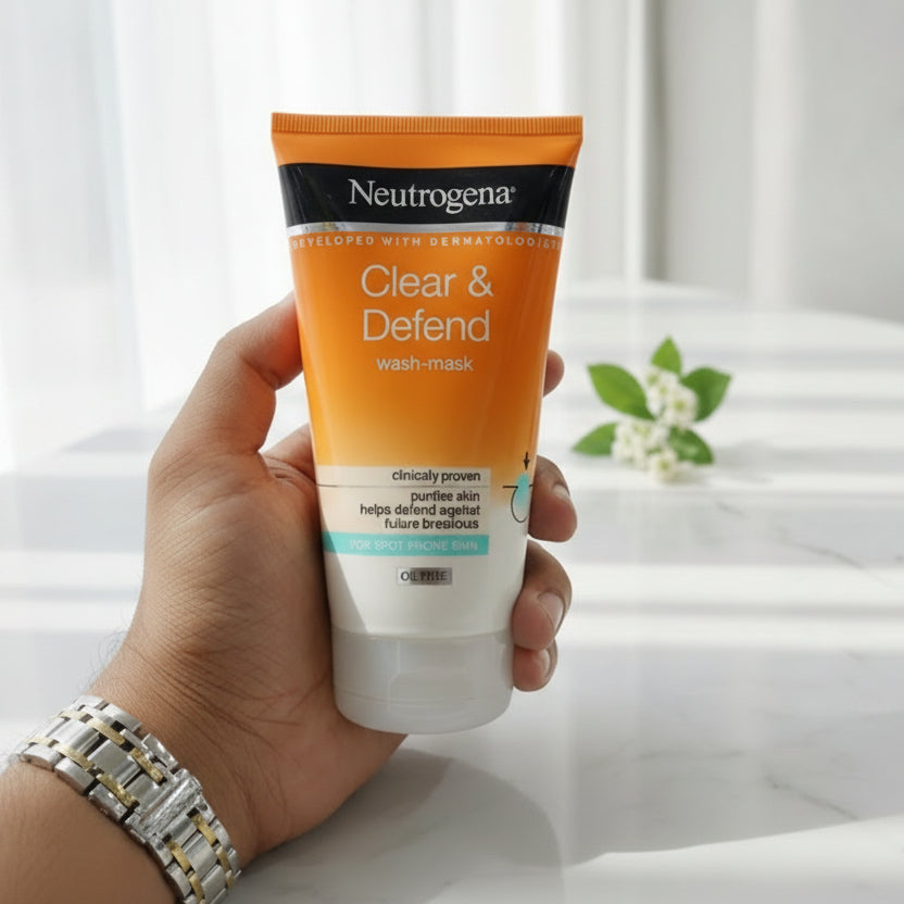 Neutrogena Clear & Defend Wash-Mask, For Spot-Prone Skin