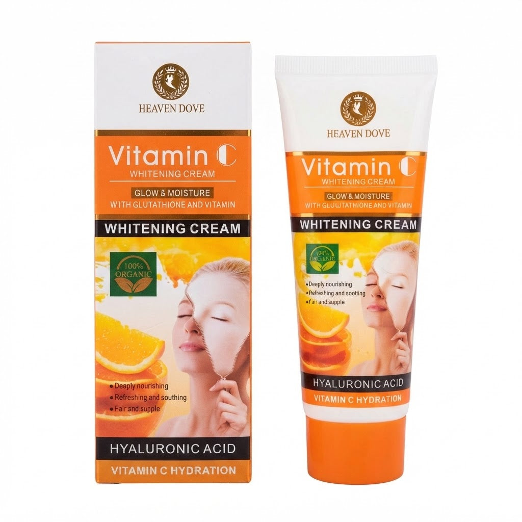 Heaven Dove Vitamin C Glow & Moisture Whitening Cream with Hyaluronic Acid