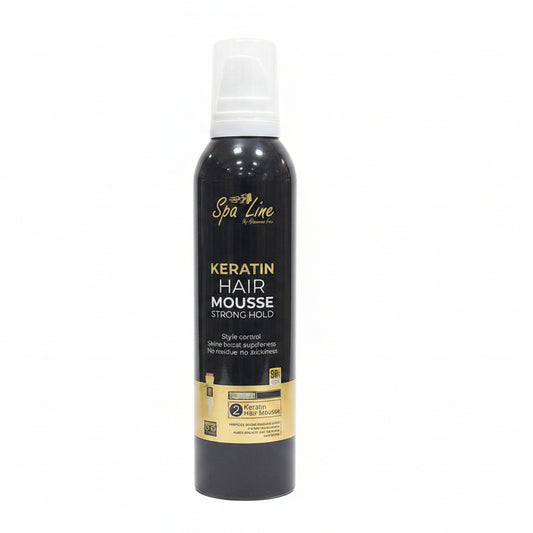 Spa line, hair mousse, Keratin strong hold, BLACK
