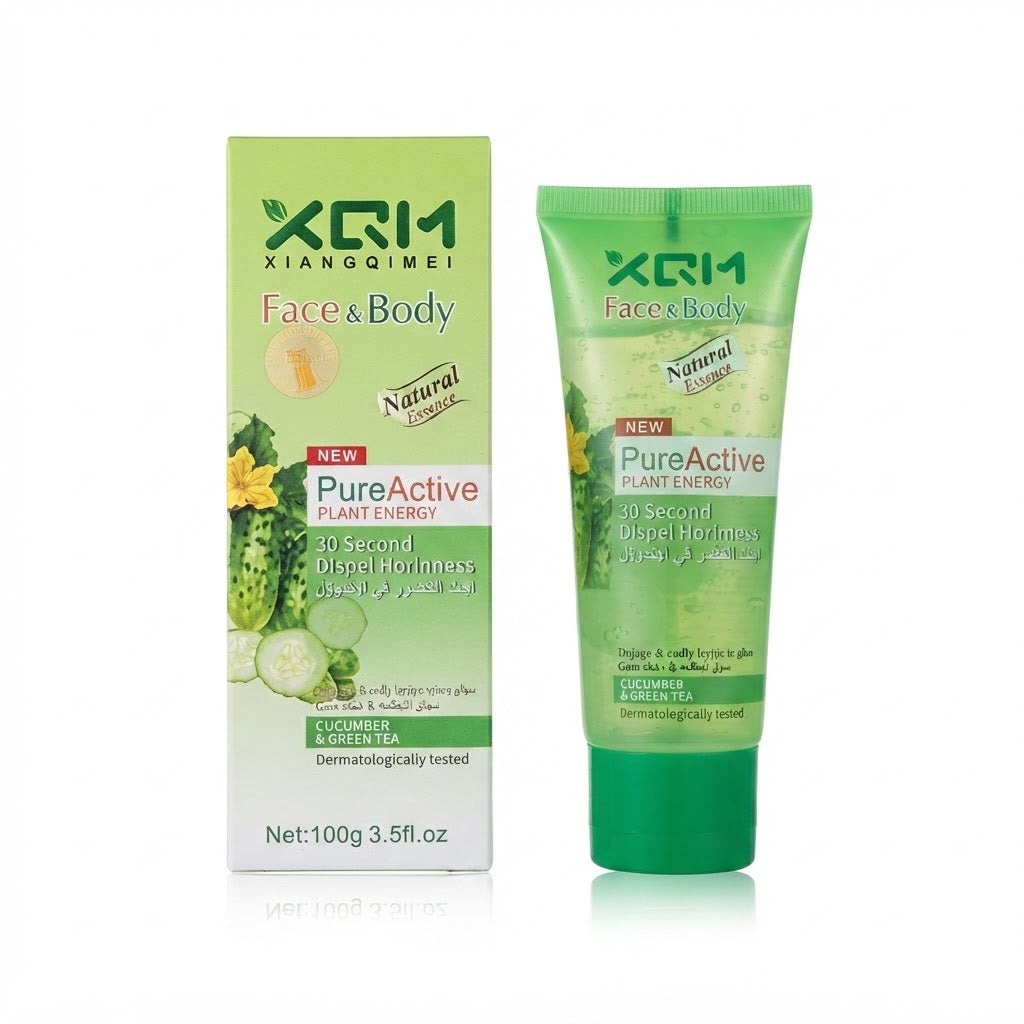 Xiangqimei XQM Pure Active Cucumber & Green Tea Face & Body Gel - 100g