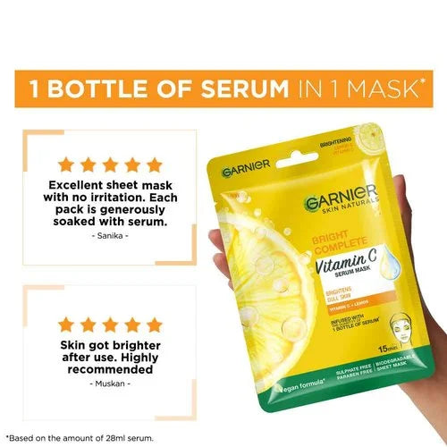 Garnier, Vitamin C serum face sheet mask