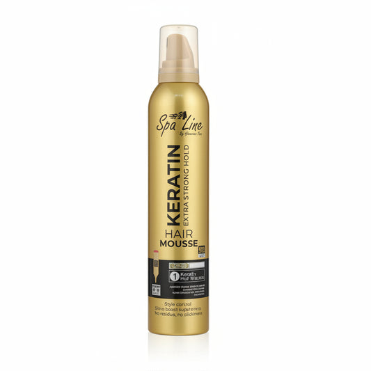 Spa line, hair mousse, Keratin extra strong hold, GOLDEN