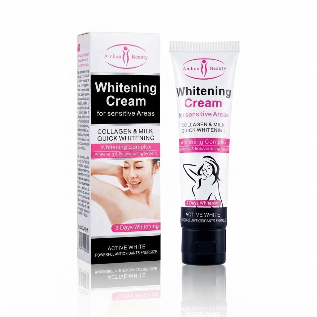 Aichun Beauty Whitening Cream for Sensitive Areas (Collagen & Milk Quick Whitening)