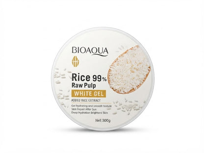 Bioaqua Rice 99% Raw Pulp White Moisturizing & Brightening Gel - 300g