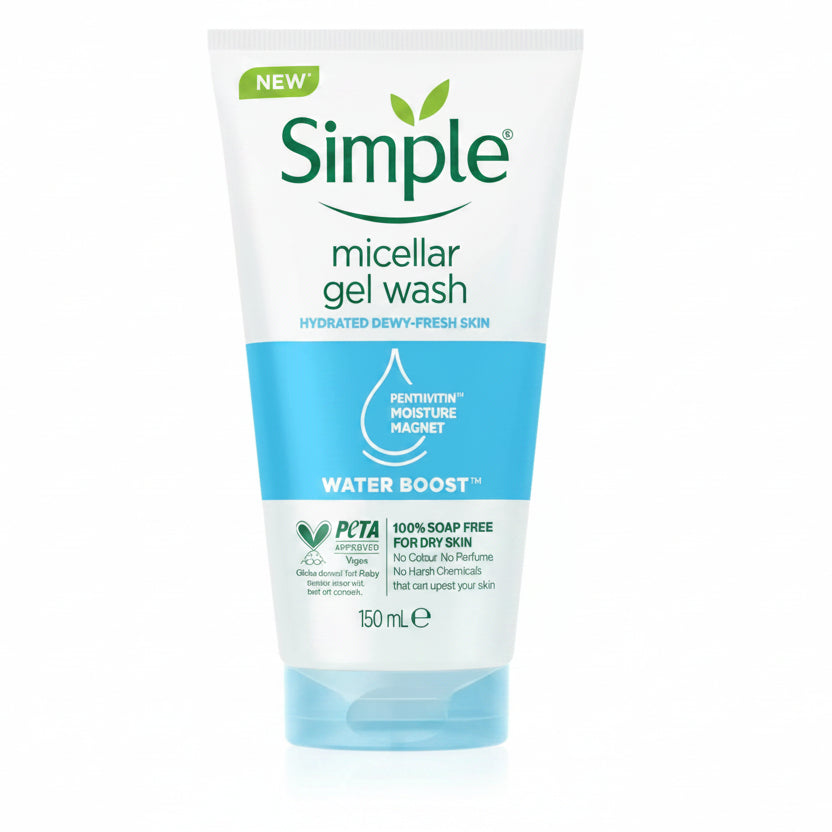 Simple, Micellar Gel wash,9% hydration powered micelles, 150ml