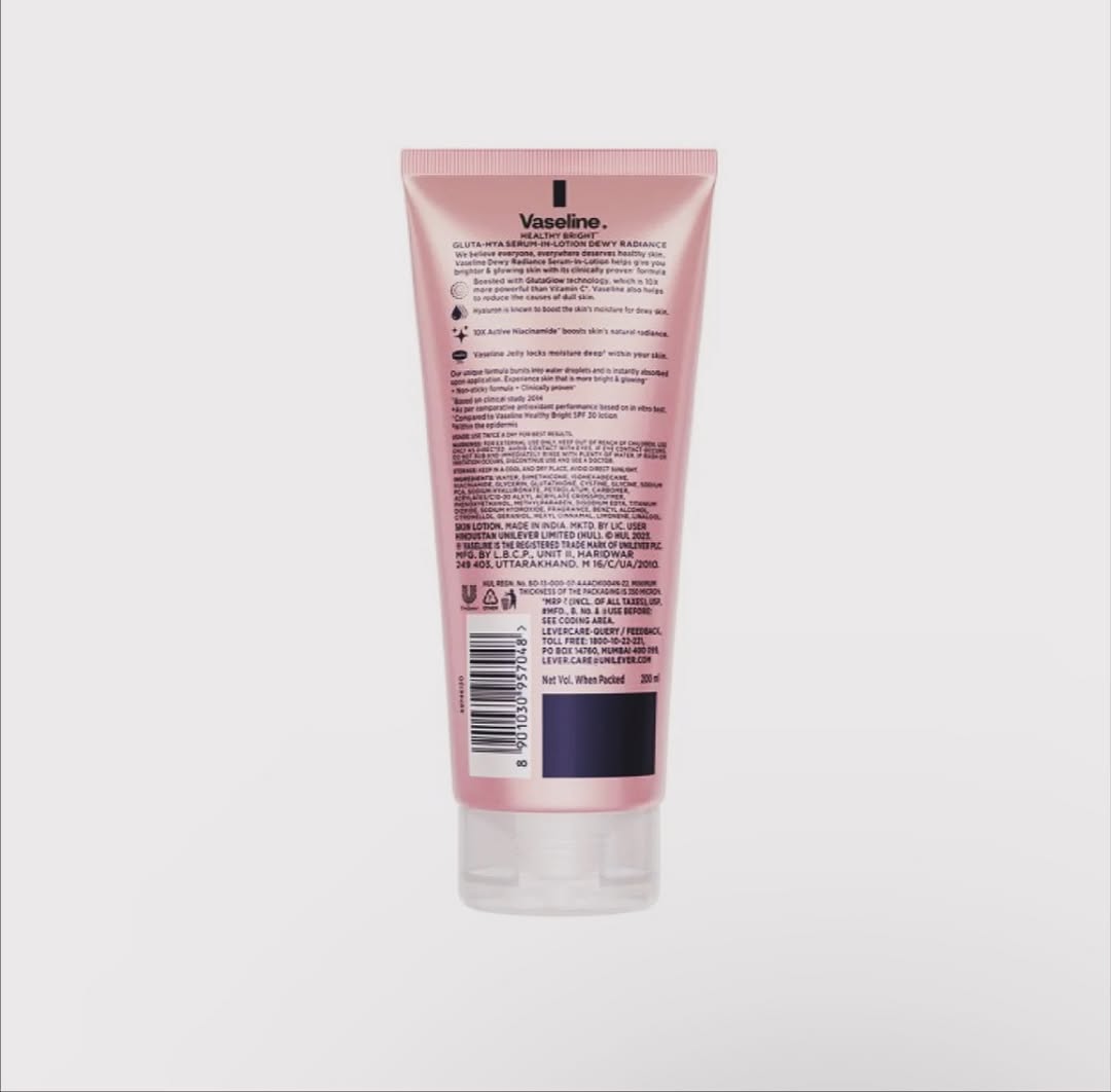 Vaseline Gluta-Hya Dewy Radiance Body Lotion | Brightening & Hydrating Serum Lotion