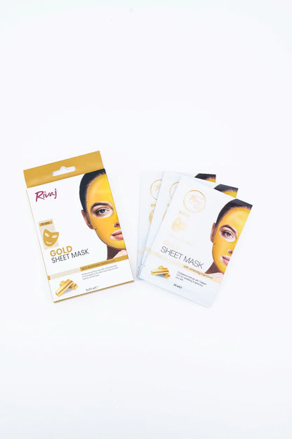 Rivaj, gold face sheet mask