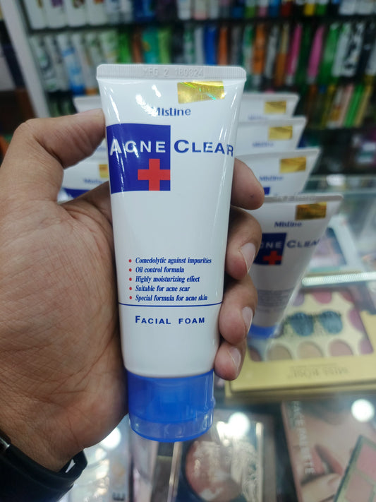 Mistine, acne clear + facial foam face wash