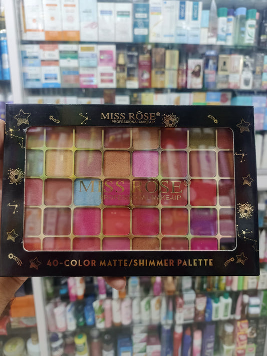 Miss rose, 40 color matte, shimmer eyeshadow palette