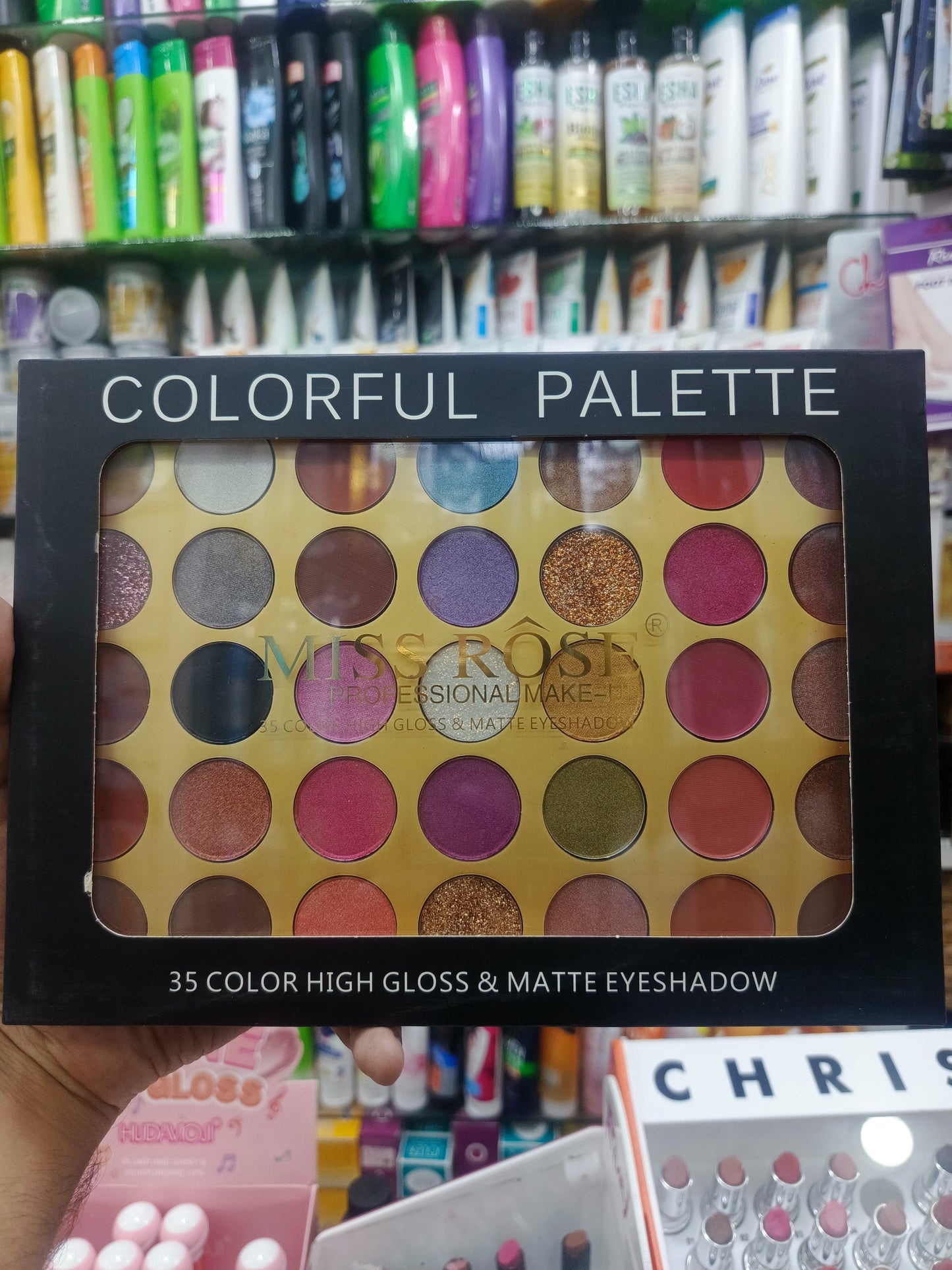 Miss rose, 35 color high gloss & matte eye shadow