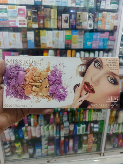 Miss rose, 3D colorful 36 color eyeshadow palette