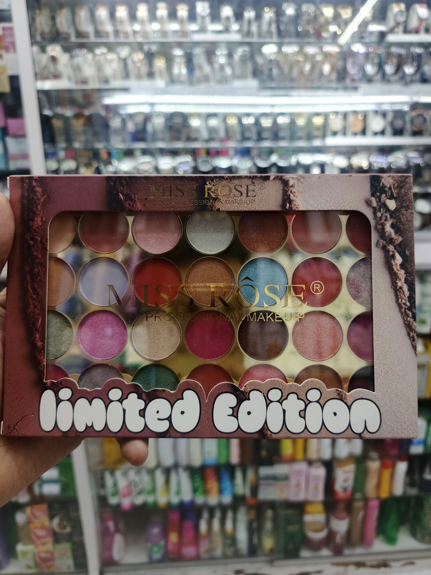 Miss rose, 28 color eye shadow palette, limited edition, (BROWN)